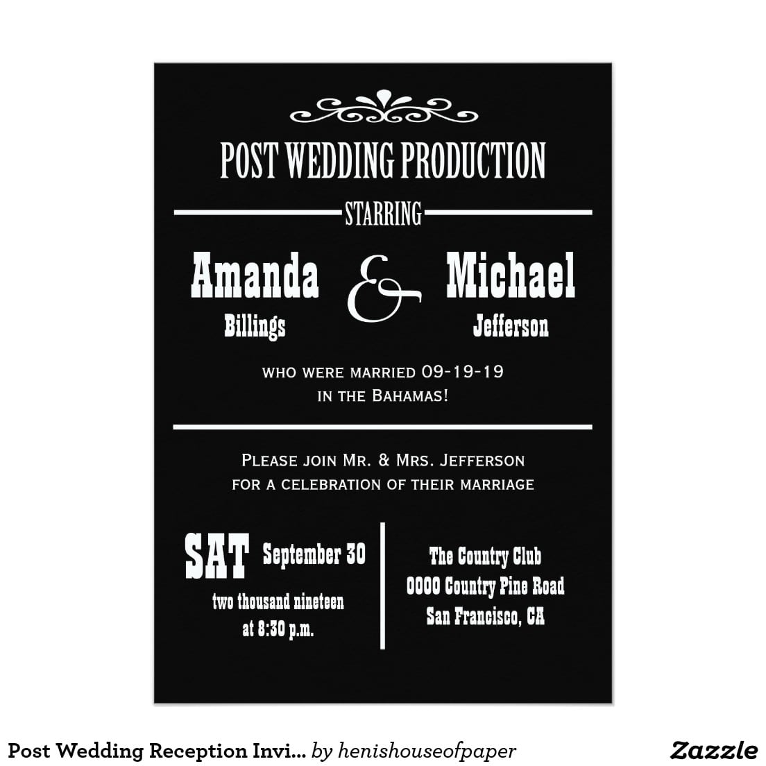 Post Wedding Party Invitations â Gangcraft Net